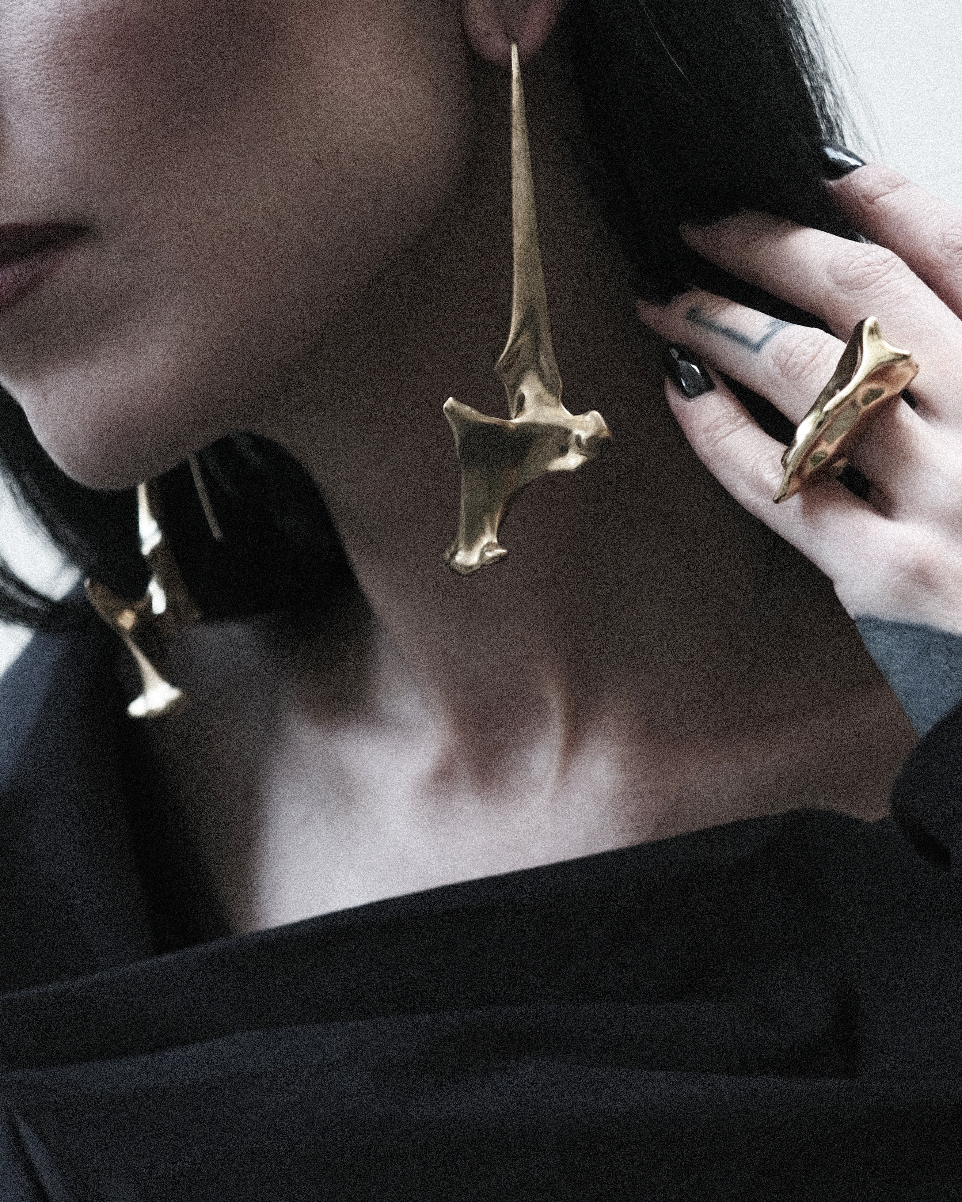 Pelecanus Earrings – Brass