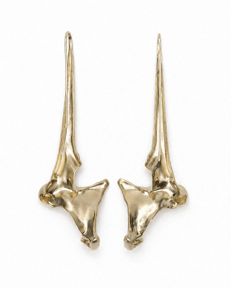 Pelecanus Earrings – Brass